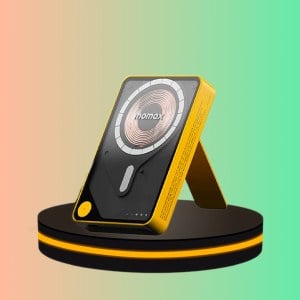 Momax พาวเวอร์แบงค์ Power X Pro with Stand ขนาด 5000 mAh สีเหลือง