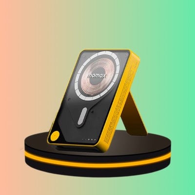 Momax พาวเวอร์แบงค์ Power X Pro with Stand ขนาด 5000 mAh สีเหลือง