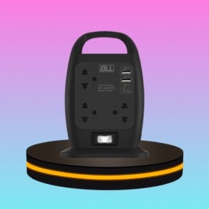 BLL ปลั๊กไฟ TOWER 1 สวิตซ์ 7 ช่อง สายยาว 3 เมตร สีดำ