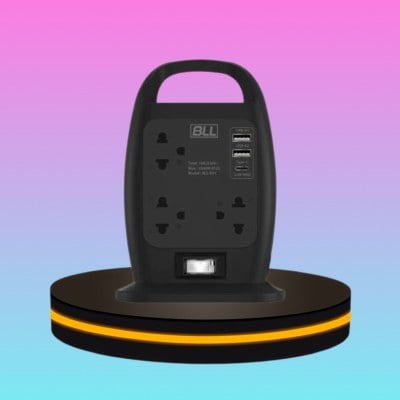 BLL ปลั๊กไฟ TOWER 1 สวิตซ์ 7 ช่อง สายยาว 3 เมตร สีดำ