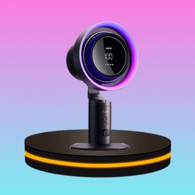 Table Fan Pro 3 100 สปีด ลมแรง พร้อมไฟ และจอแสดงผลดิจิตอล