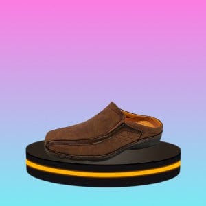 รองเท้าลำลอง แบบเปิดส้น สีน้ำตาล