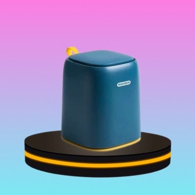 ถังขยะขนาดเล็ก สําหรับบ้านและสํานักงาน สีน้ำเงิน