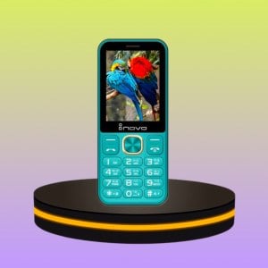 Inovo โทรศัพท์ปุ่มกด จอกว้าง 2.9 นิ้ว ปุ่มใหญ่ กดง่าย สีเขียว