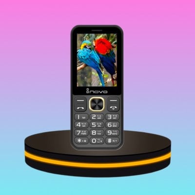 Inovo โทรศัพท์ปุ่มกด จอกว้าง 2.9 นิ้ว ปุ่มใหญ่ กดง่าย สีดำ