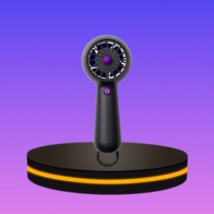 ACMIC พัดลมพกพา Mini Turbo Fan แบตเตอรี่ 1200mAh น้ำหนักเบา พกพาง่าย ปรับความแรง 3 ระดับ สีดำ