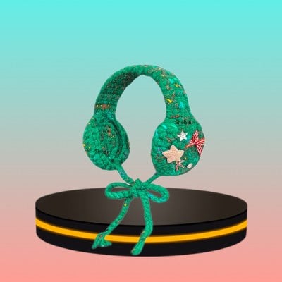 ที่ครอบหู ปิดหู กันลม กันหนาว ไหมพรม สีเขียว