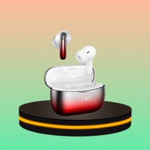 หูฟังบลูทูธ VEGER VE-08T V5.3 IPX4 จอแสดงผล LED ตัดเสียงรบกวน ระบบควบคุมแบบสัมผัส สีแดง