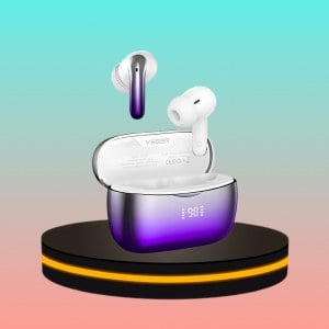 หูฟังบลูทูธ VEGER VE-08T V5.3 IPX4 จอแสดงผล LED ตัดเสียงรบกวน ระบบควบคุมแบบสัมผัส สีม่วง