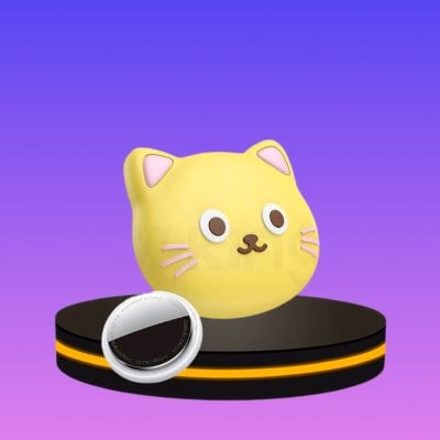 เครื่องมือติดตาม GPS HOCO E91D Smart Tag สำหรับสัตว์เลี้ยง สีเหลืองครีม