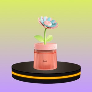 เครื่องทำความชื้น ทรงดอกไม้ สีชมพู