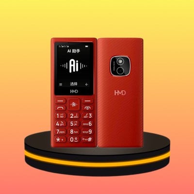 HMD 102 4G โทรศัพท์ปุ่มกดพื้นฐานพร้อมกล้องไฟฉาย LED Dual Sim สีแดง