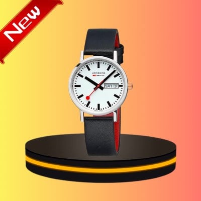 [ ใหม่ ] Mondaine Classic Unisex White Watch สี ขาว/ดำ