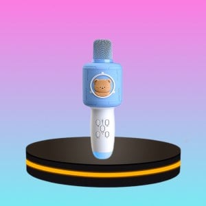 BASIKE Karaoke Microphone ไมโคนโฟนคาราโอเกะ สีฟ้า