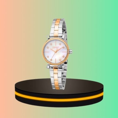 Esprit Melina Women Watch นาฬิกาข้อมือสำหรับผู้หญิง สแตนเลสสตีล ทูโทน สีเงินโรสโกลด์