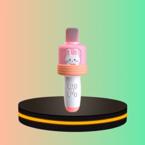 BASIKE Karaoke Microphone ไมโคนโฟนคาราโอเกะ สีชมพู
