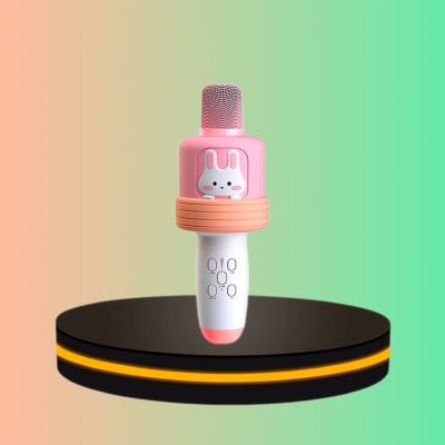 BASIKE Karaoke Microphone ไมโคนโฟนคาราโอเกะ สีชมพู