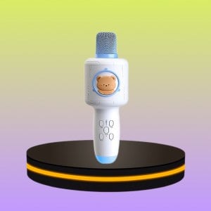 BASIKE Karaoke Microphone ไมโคนโฟนคาราโอเกะ สีขาว