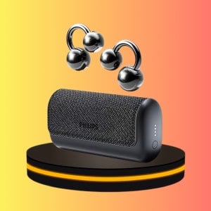 Philips หูฟังบลูทูธ แบบหนีบหู สีดำ