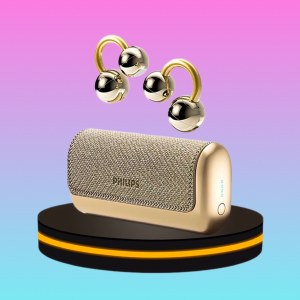 Philips หูฟังบลูทูธ แบบหนีบหู สีเงิน