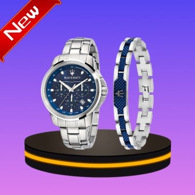 [ ใหม่ ] Special Set Men's Quartz นาฬิกาข้อมือ + กำไลข้อมือ สำหรับผู้ชาย