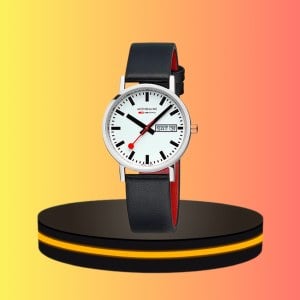 Mondaine Classic Unisex White Watch สี ขาว/ดำ