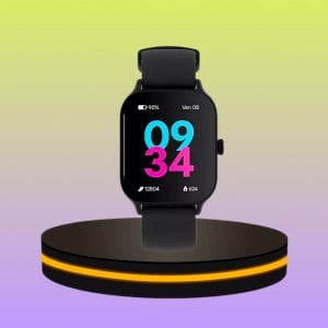 Decathlon Sport Connected Watch GPS Fit100 สมาร์ทวอทช์สำหรับเล่นกีฬาพร้อม GPS สีดำ