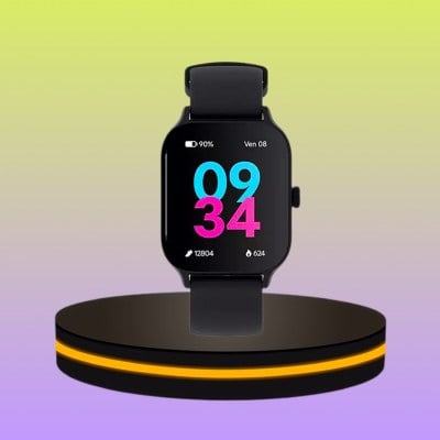 Decathlon Sport Connected Watch GPS Fit100 สมาร์ทวอทช์สำหรับเล่นกีฬาพร้อม GPS สีดำ