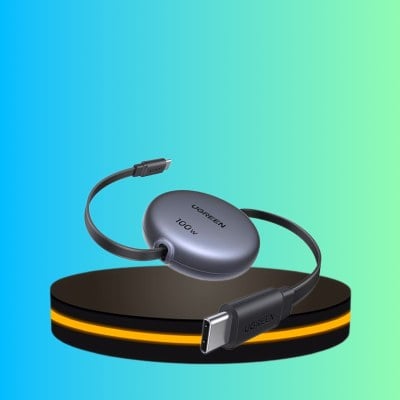 UGREEN สายชาร์จ USB-C แบบม้วนเก็บได้ รองรับสูงสุด 100W