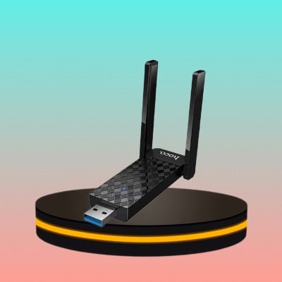 ตัวรับสัญญาณ WiFi 6 ความเร็วสูง 600Mbps กางเสาร์ออกได้ 180' องศา