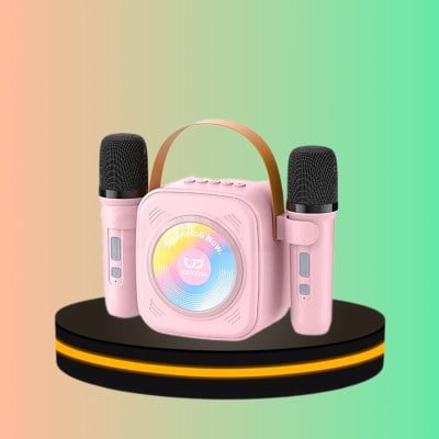 GOOJODOQ Ab4103 ชุดลำโพงคาราโอเกะ สีชมพู