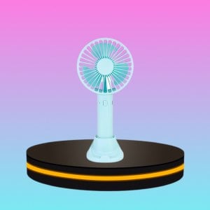 Asaki Protable Fan พัดลมแบบพกพา ความแรง 3 ระดับ สีฟ้า