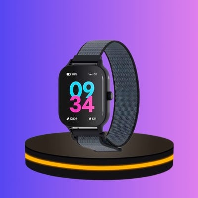 Decathlon Sport Connected Watch Gps Fit100 สมาร์ทวอทช์สำหรับเล่นกีฬาพร้อม GPS สีเทา