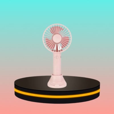 Asaki Protable Fan พัดลมแบบพกพา ความแรง 3 ระดับ สีชมพู