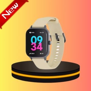 [ ใหม่ ] Decathlon Fit 100s Sport Connected Watch สมาร์ทวอทช์สำหรับเล่นกีฬาพร้อม GPS สีเบจ