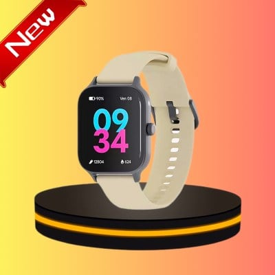 [ ใหม่ ] Decathlon Fit 100s Sport Connected Watch สมาร์ทวอทช์สำหรับเล่นกีฬาพร้อม GPS สีเบจ