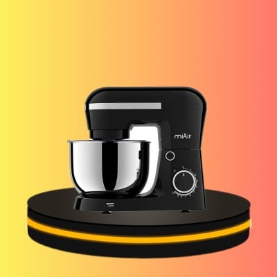 Miair Chef Machine เครื่องผสมแป้ง การควบคุม 6 สปีด (สีดำ)