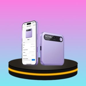 BOYA Notra Ai Voice Recorder เครื่องบันทึกเสียง 64GB Mini พร้อมการบันทึกการโทรและ Ai Trancription (สีม่วง)