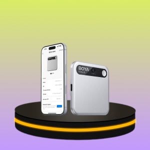 BOYA Notra Ai Voice Recorder เครื่องบันทึกเสียง 64GB Mini พร้อมการบันทึกการโทรและ Ai Trancription (สีเทา)