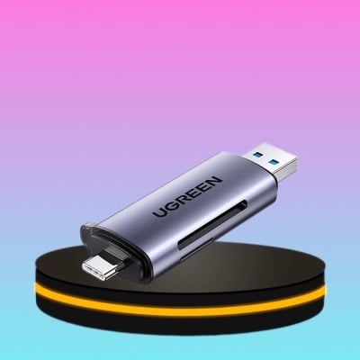 Ugreen OTG อะแดปเตอร์อ่านการ์ด SD Micro SD TF Card Reader