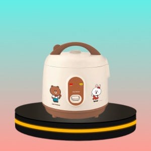 MYHOME หม้อหุงข้าวอุ่นทิพย์ ขนาด 1 ลิตร (สีน้ำตาล)