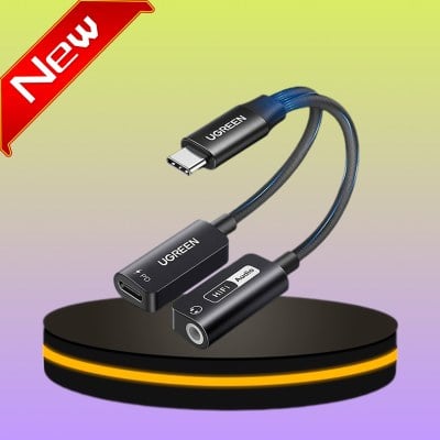 [ ใหม่ ] Ugreen ตัวแปลง 2 in 1 Type-C , 3.5 มม. , PD 60W
